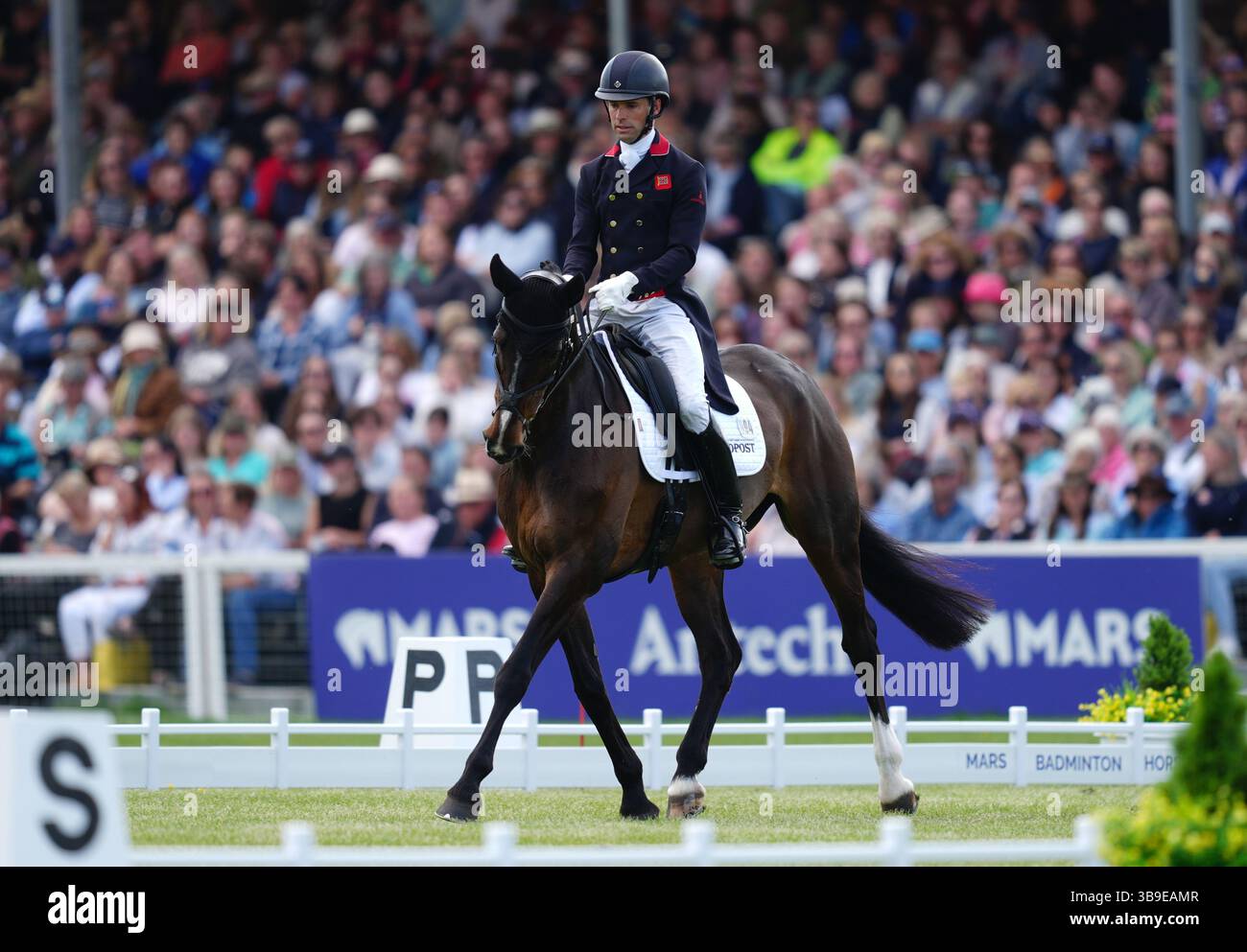 Harry Meade on Cavalier Crystal during the dressage stage on day three ...