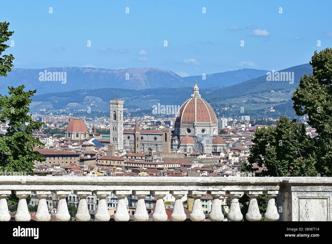 View from the abbey of San Miniato al Monte over Florence, Italy Stock ...