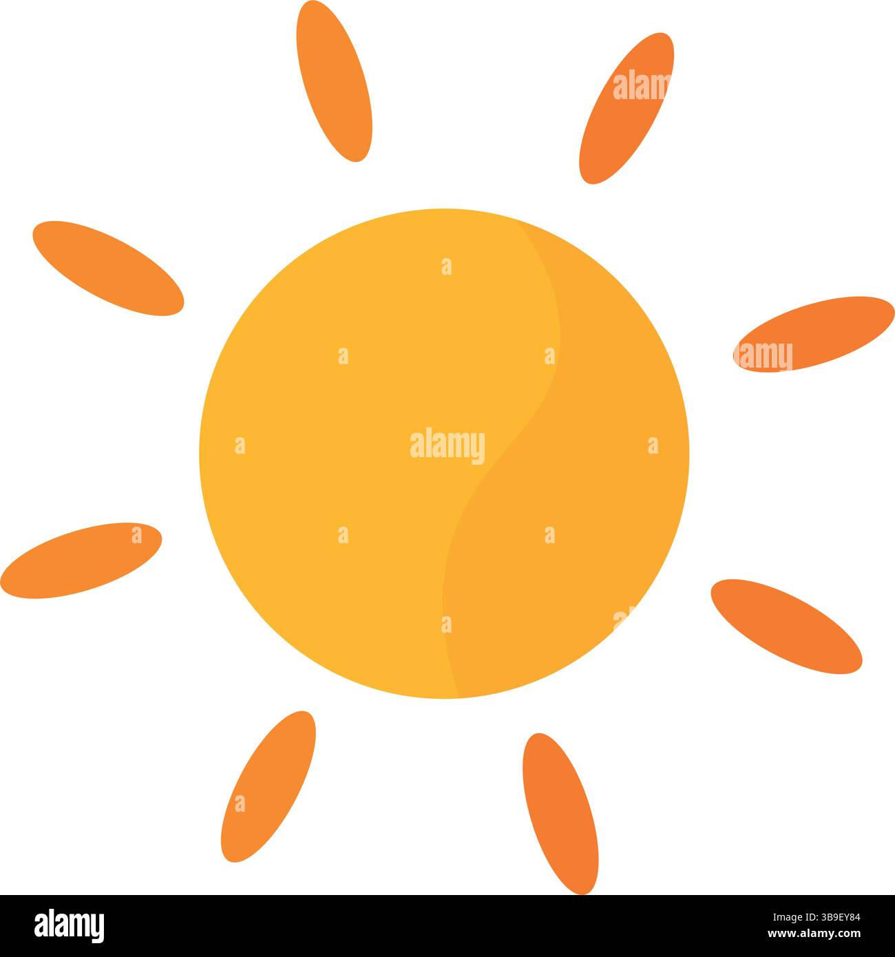 Simple bright sun icon. Vector illustration Stock Vector Image & Art ...