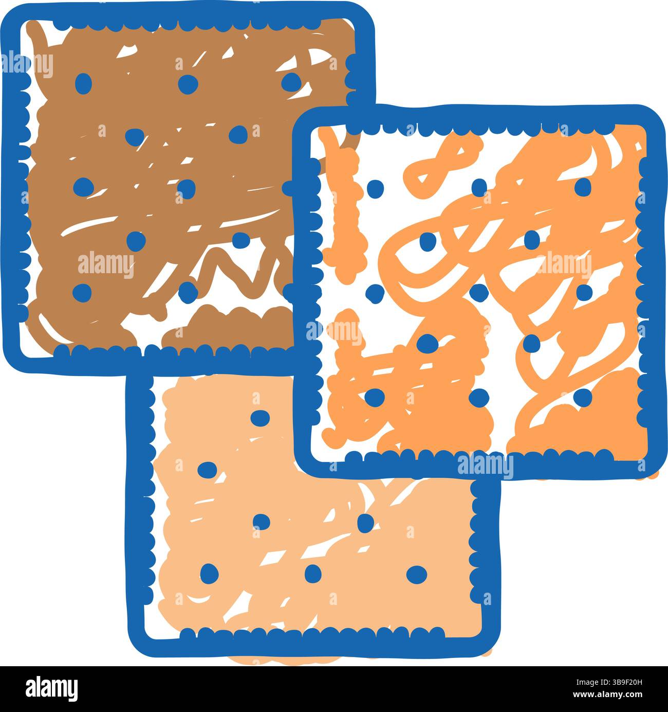 crackers snack food icon doodle illustration Stock Vector Image & Art ...