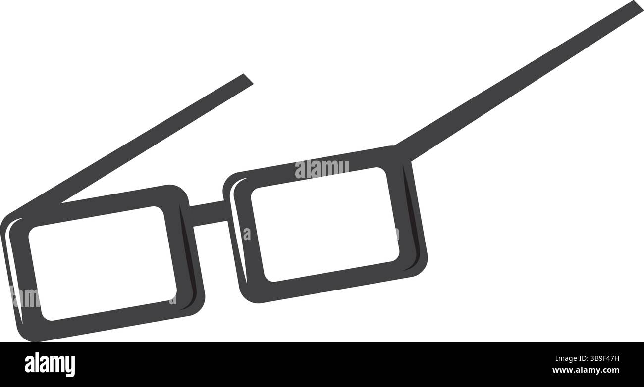 Square black eyeglasses Vector illustration Stock Vector Image & Art ...
