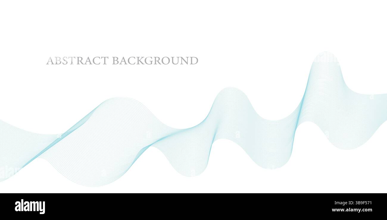 Dark Blue Glowing Abstract Wave Background Stock Vector