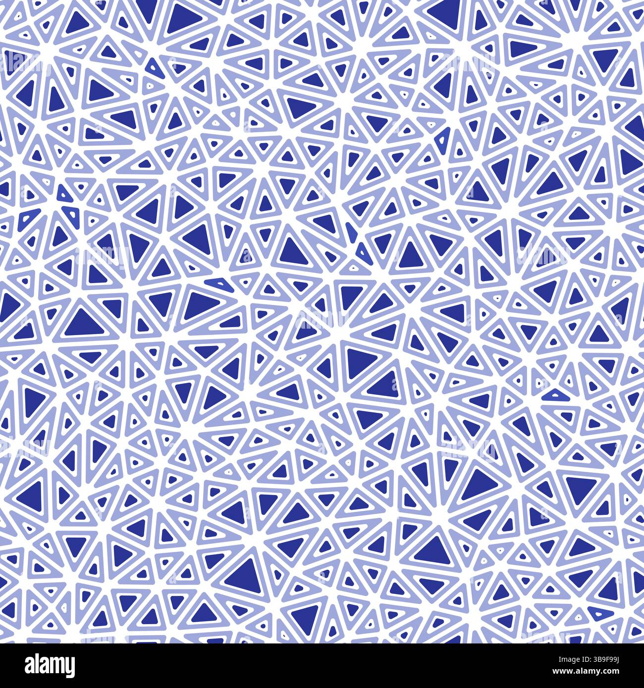 Minimalistic triangles background. Rounded solid shapes in frames. Compact triangles size. Single color tone style. Repeatable pattern. Stock Vector
