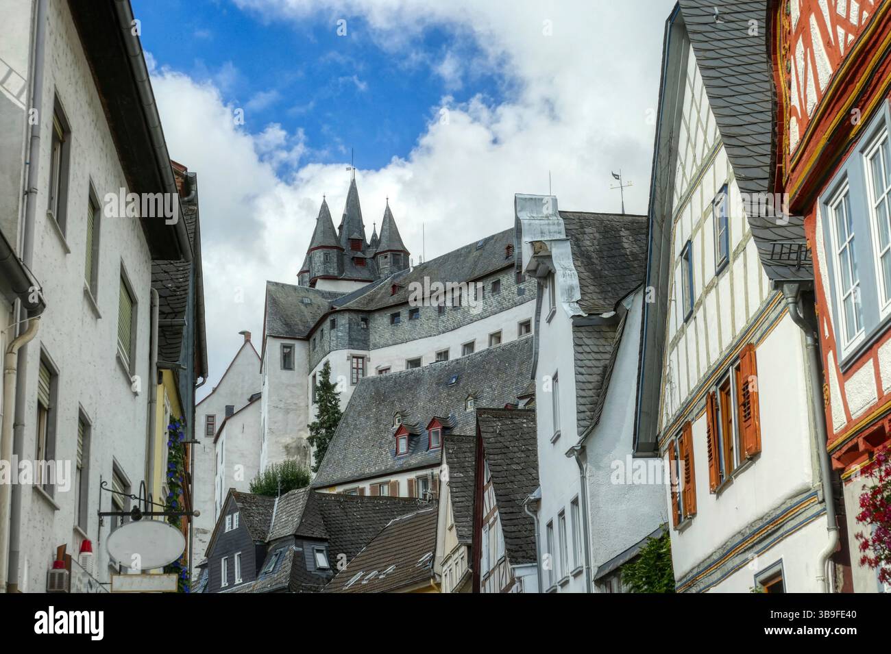 View of the Count's Castle in the Old Town of Diez an der Lahn Stock ...
