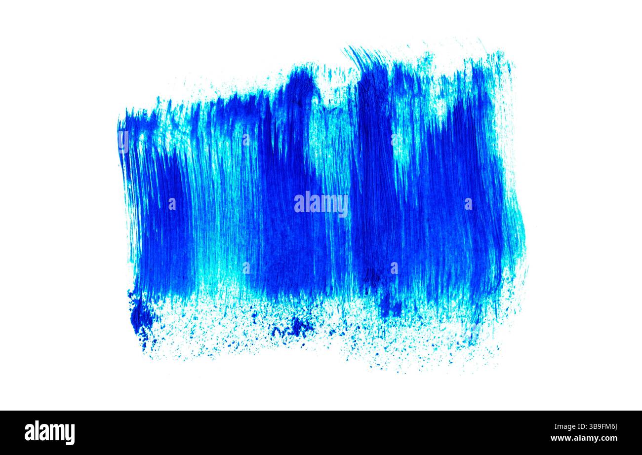 Messy painted colour area with blue paint hi-res stock photography and ...