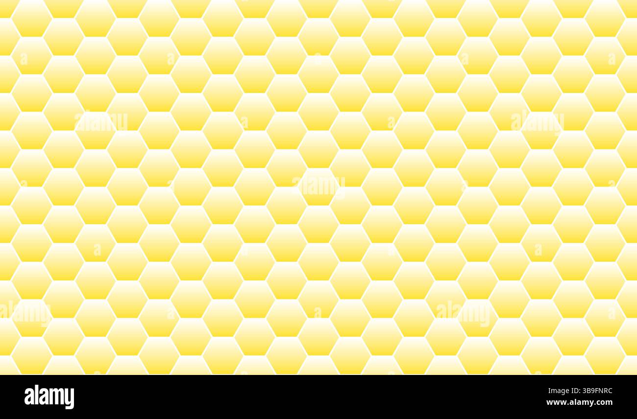 Honeycomb texture in yellow and white Stock Photo