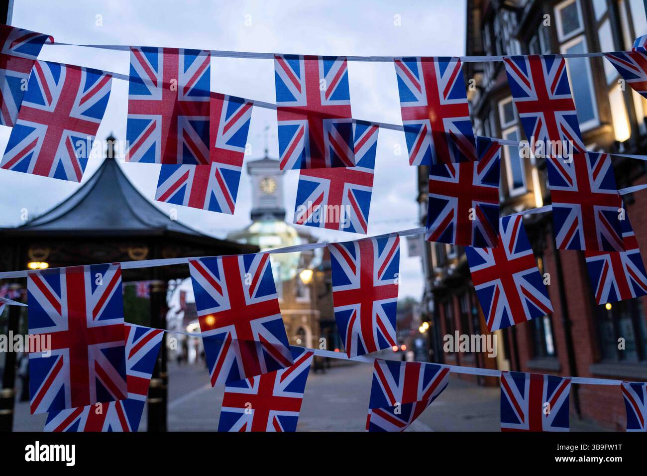 A set of Union Jack flags on display during the 80th Anniversary of VE ...