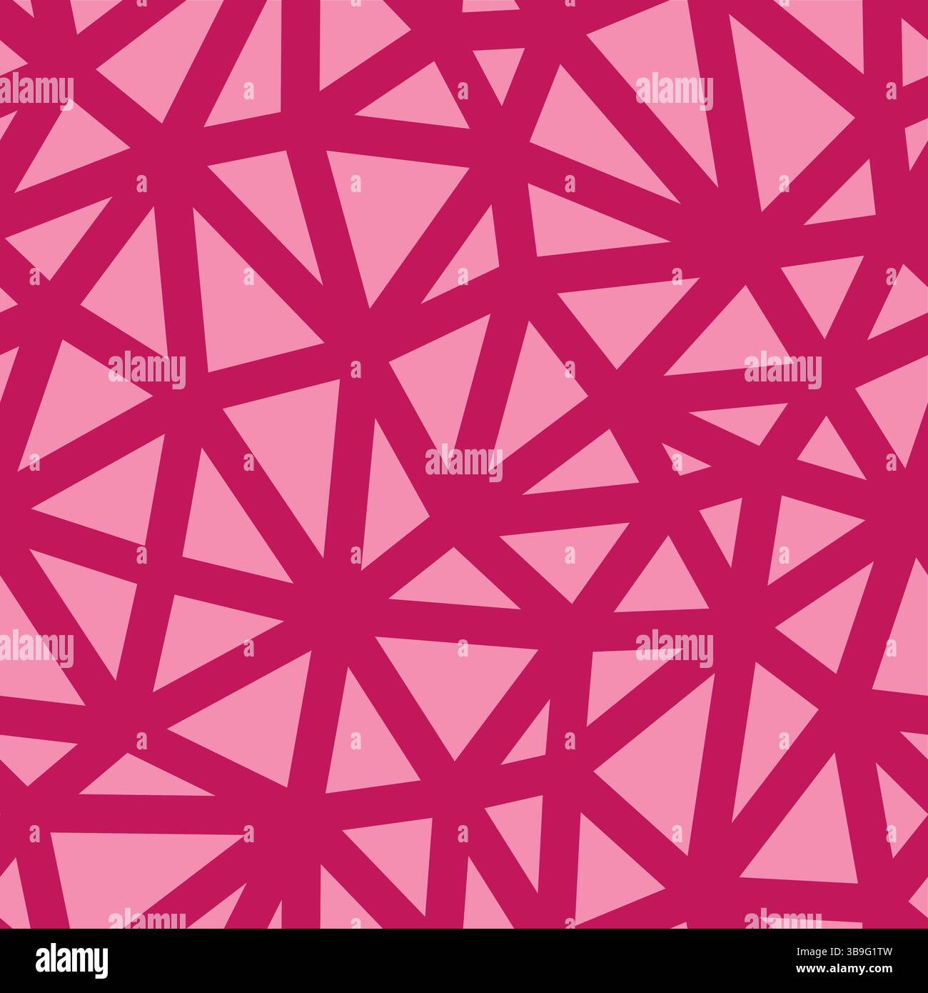 Background with triangle pattern. Pink color. Medium triangle size. Heavy line weight. Repeatable pattern. Seamless tileable vector illustration. Stock Vector