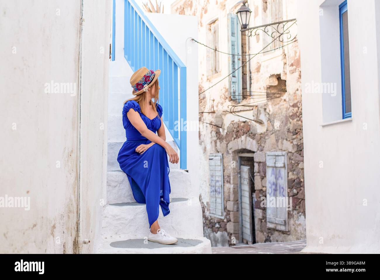 Greek style dress hi-res stock photography and images