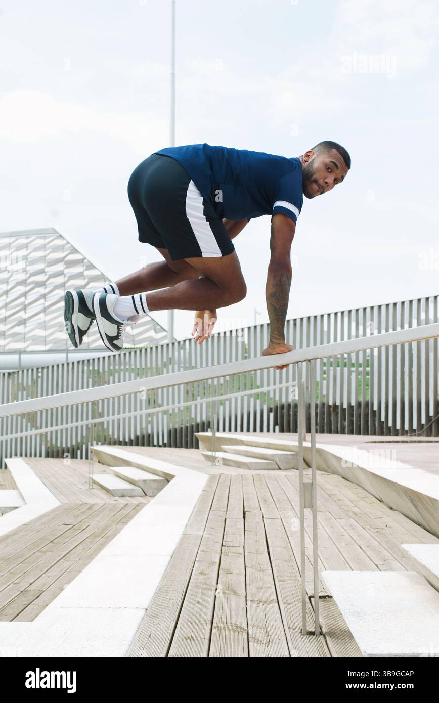 Black male athlete demonstrates hi-res stock photography and images - Alamy