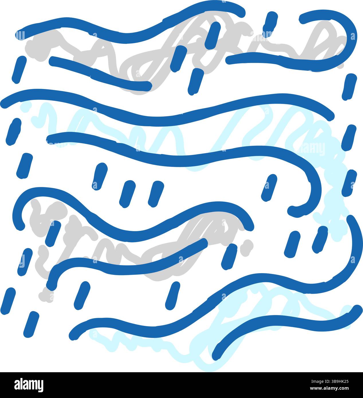rain and wind hurricane disaster icon doodle illustration Stock Vector ...