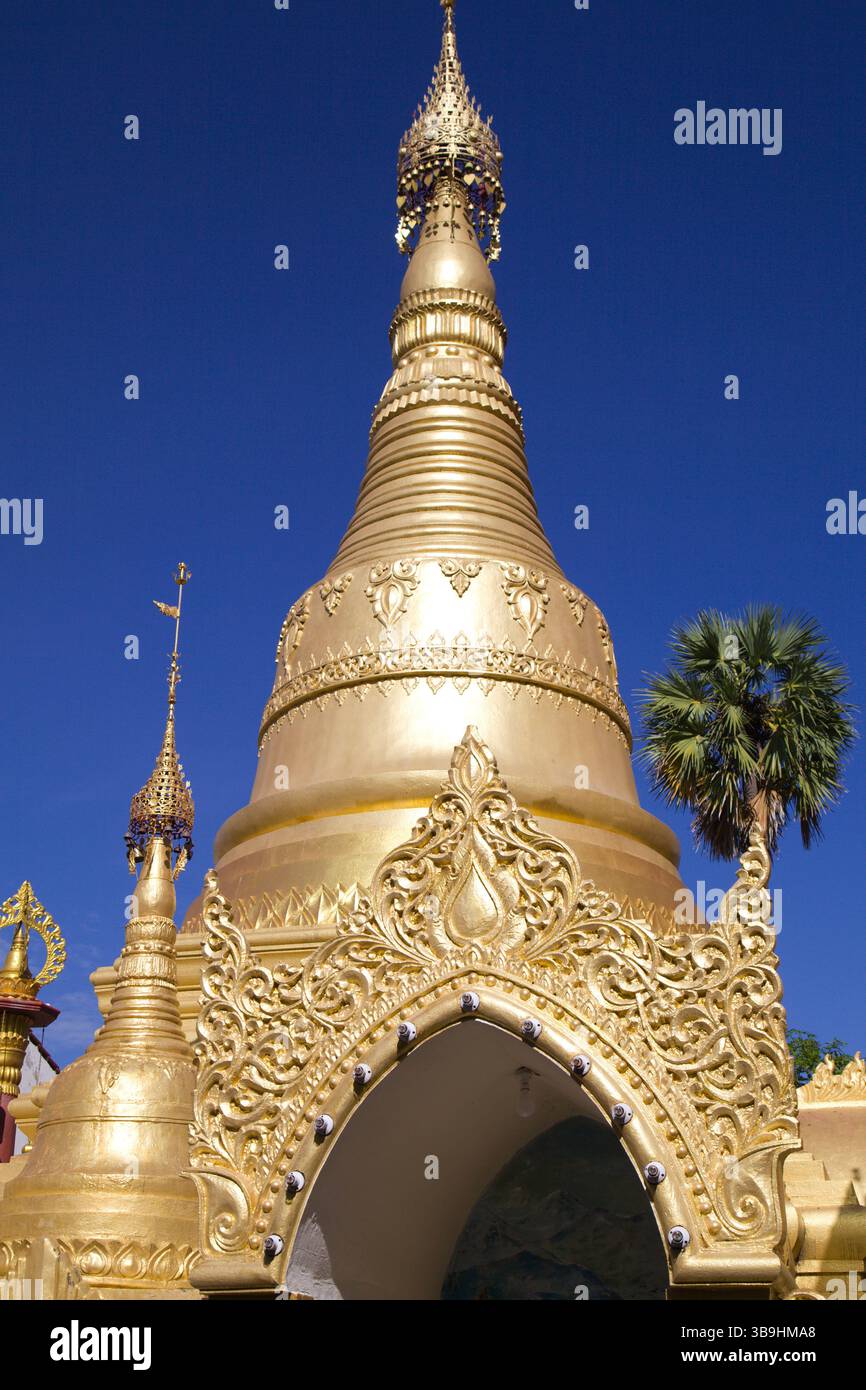 Malaysia, Penang, Georgetown, Burmese Buddhist Temple, Stock Photo