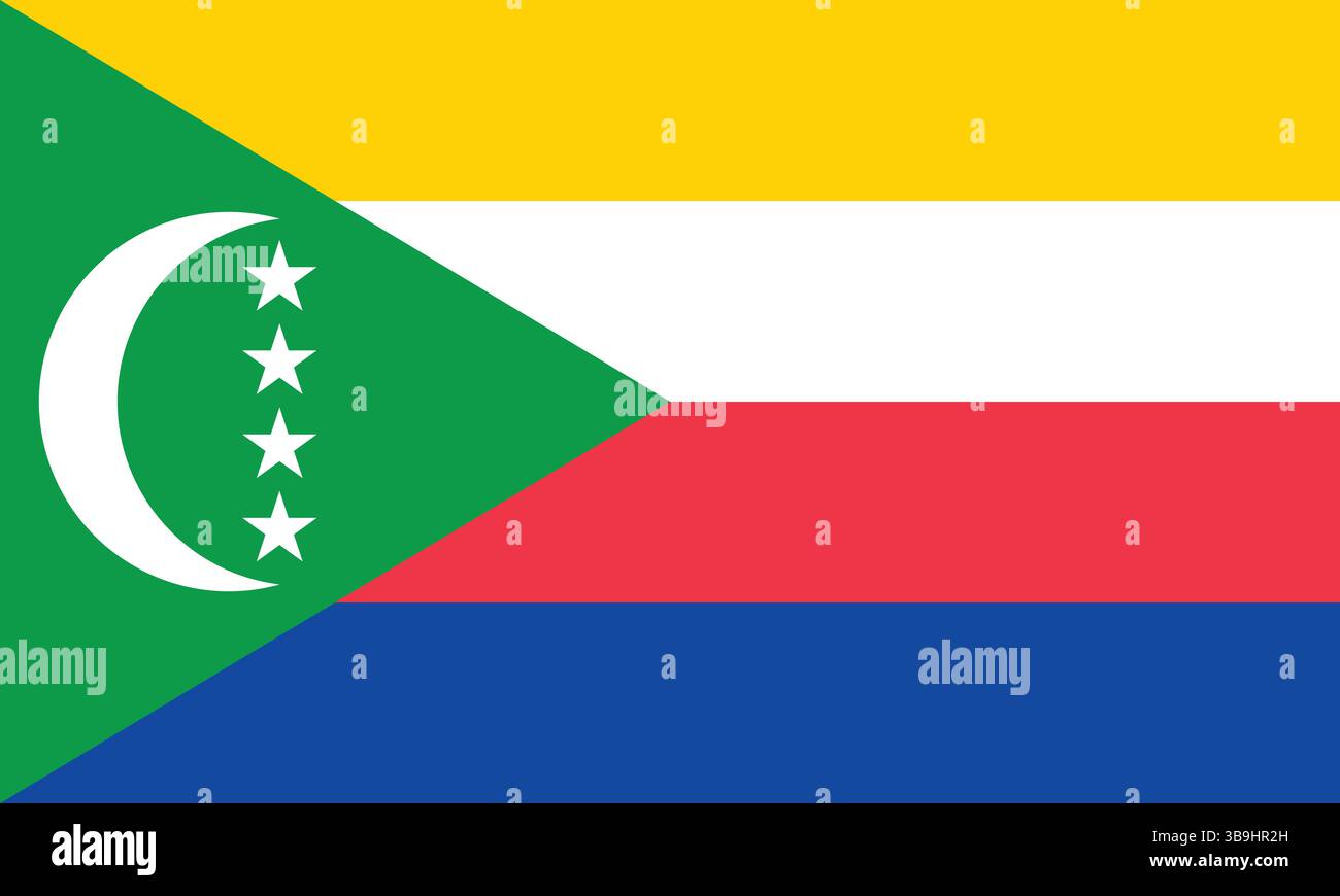 Flag Of Comoros Comoros Flag Official Colors And Proportion Digital 
