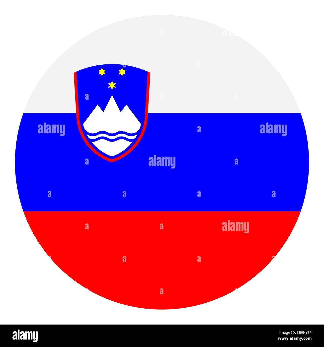 Flag of Slovenia. Slovenia circle flag logo icon computer vector ...