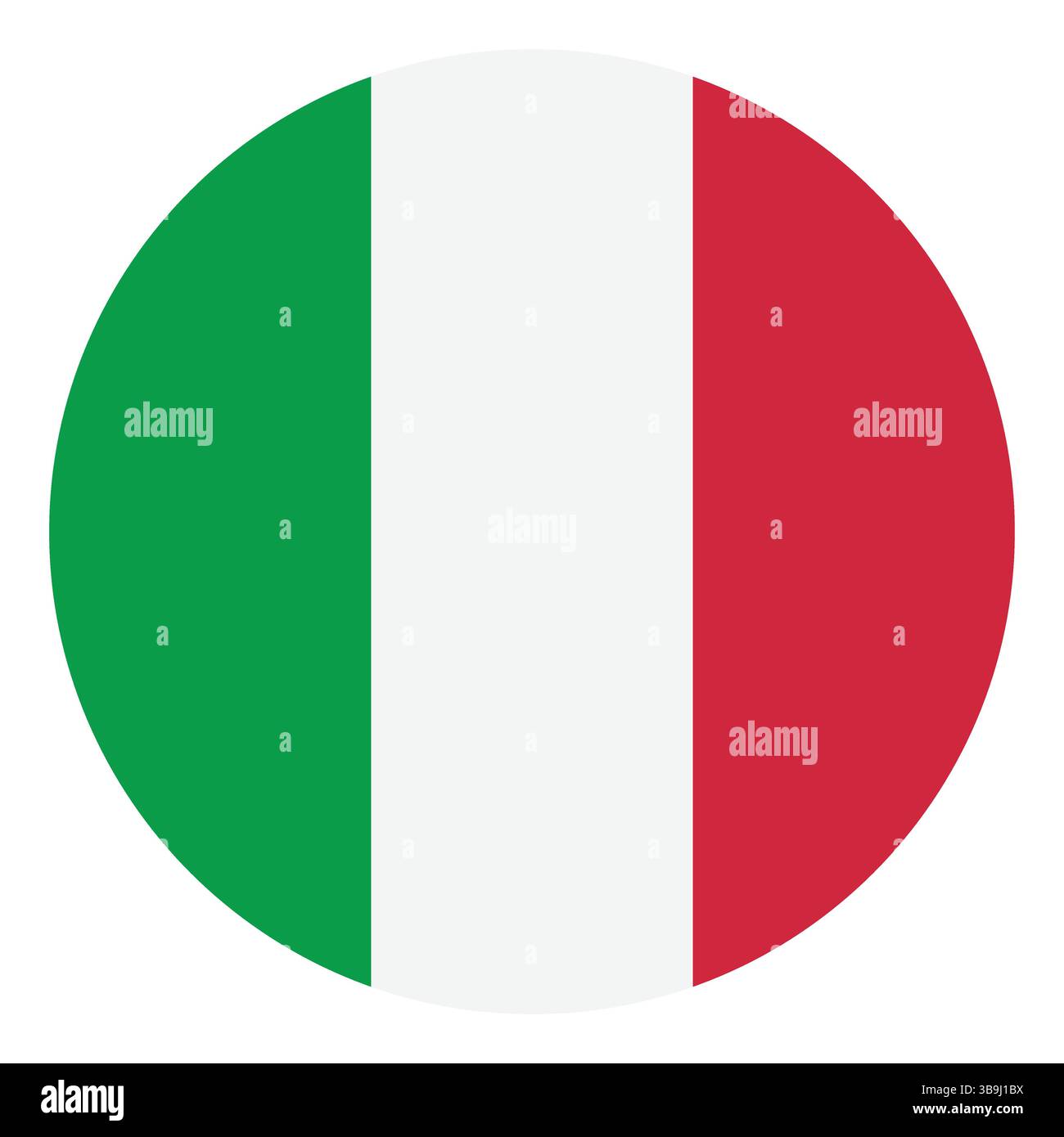 Flag of Italy. Italy circle flag logo icon computer vector illustration design. Stock Vector