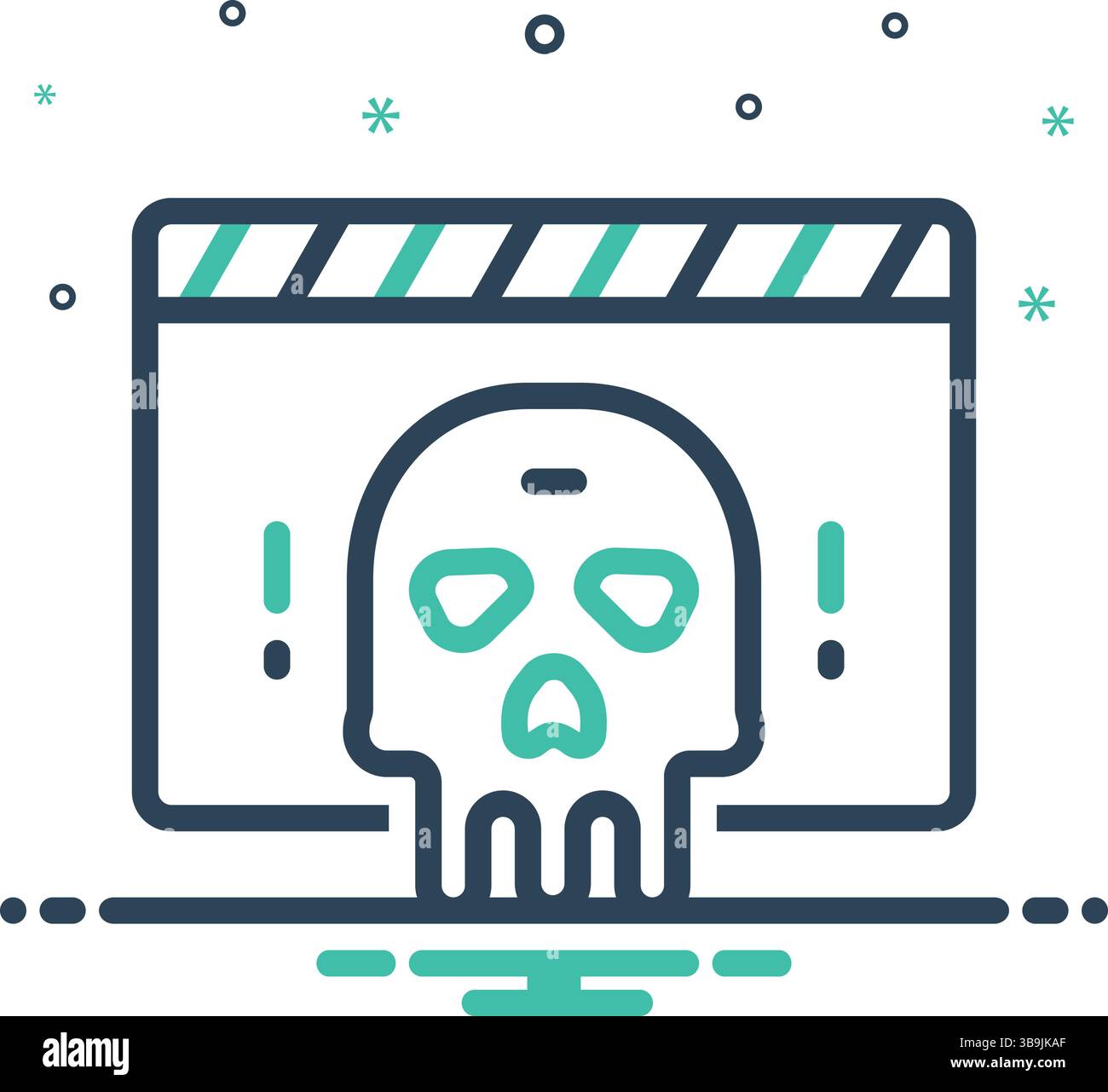 Icon for horror, horror movie Stock Vector