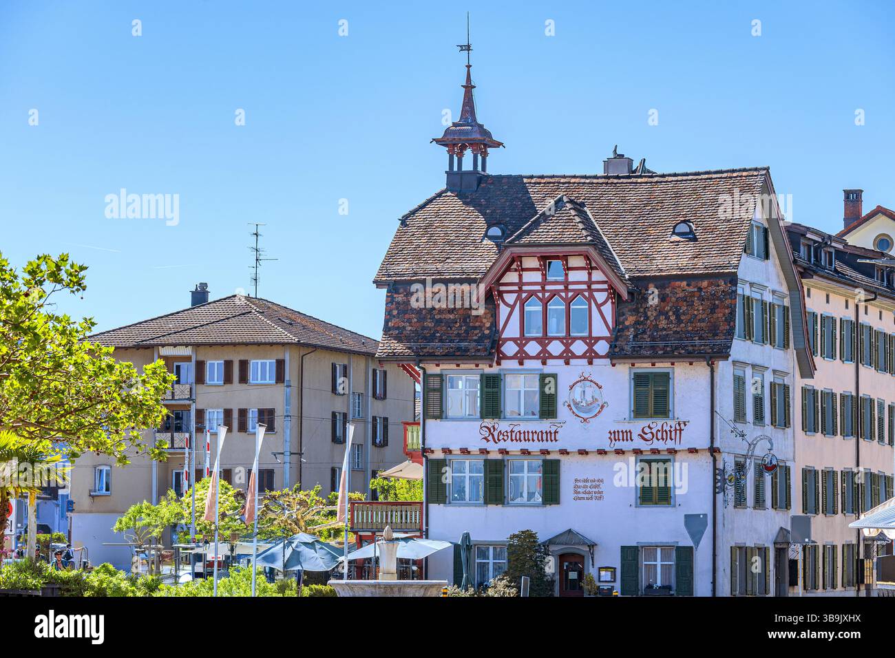 Switzerland : Restaurant Zum Schiff in Romanshorn Stock Photo
