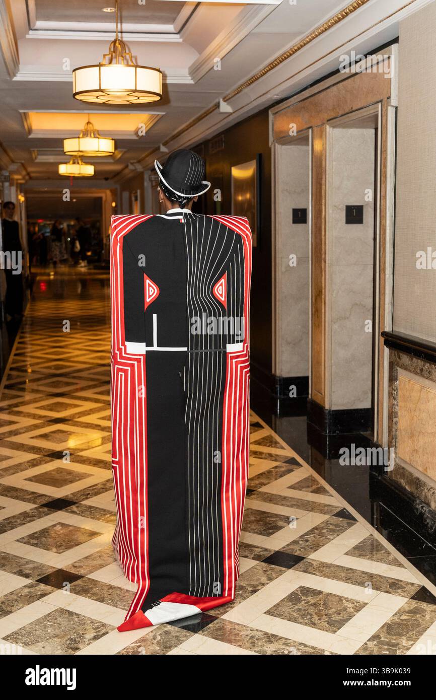 New York - May 5, 2025: Janelle Monae wearing dress by Thom Browne ...
