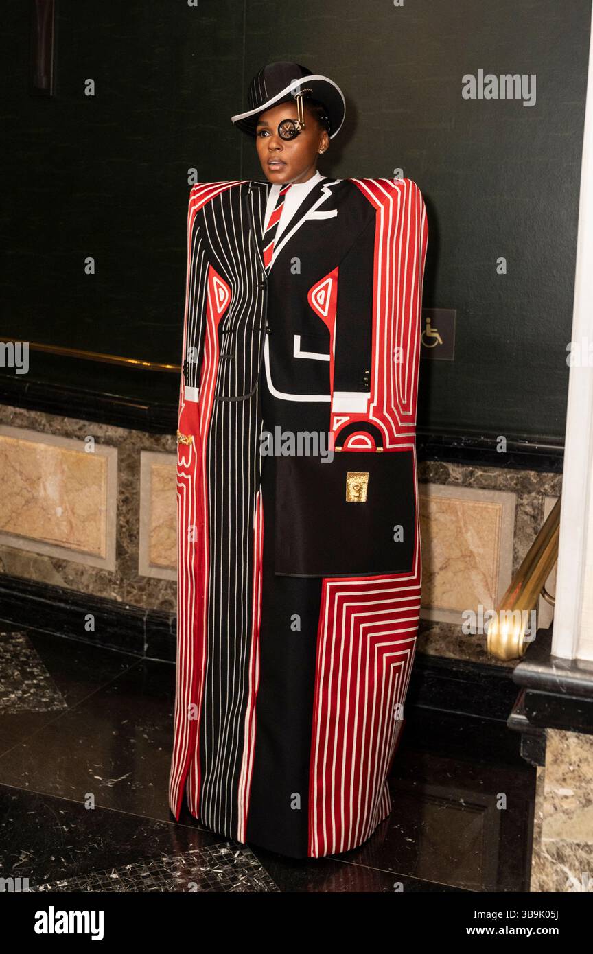 New York - May 5, 2025: Janelle Monae wearing dress by Thom Browne ...