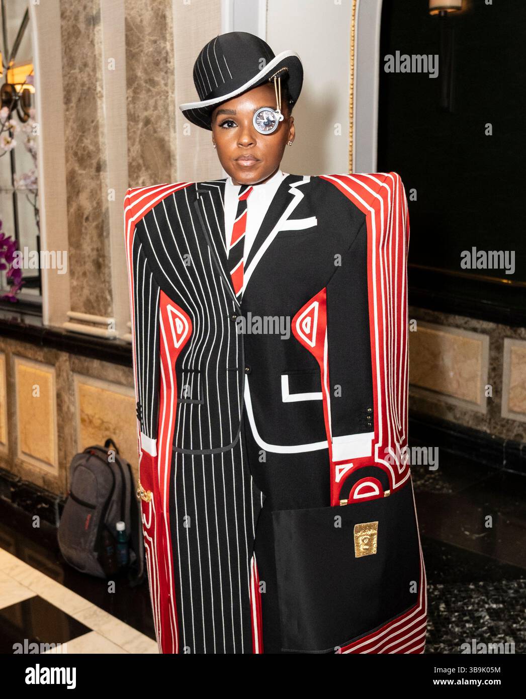 New York - May 5, 2025: Janelle Monae wearing dress by Thom Browne ...