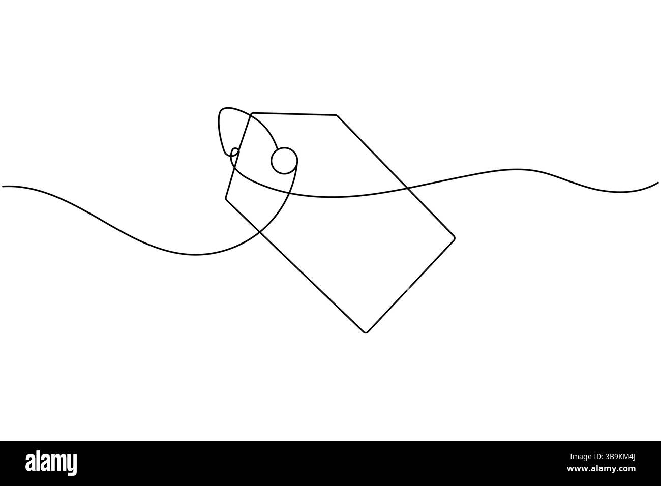 Price tag continuous one line drawing and minimalist style isolate ...