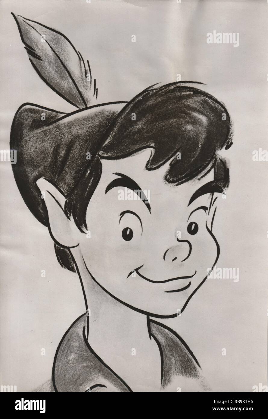 Peter Pan Walt Disney Art Work Stock Photo