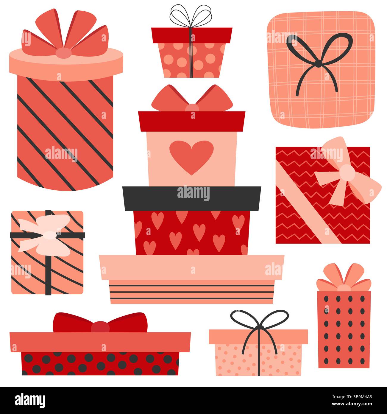Colorful box gift valentines Stock Vector Images - Alamy