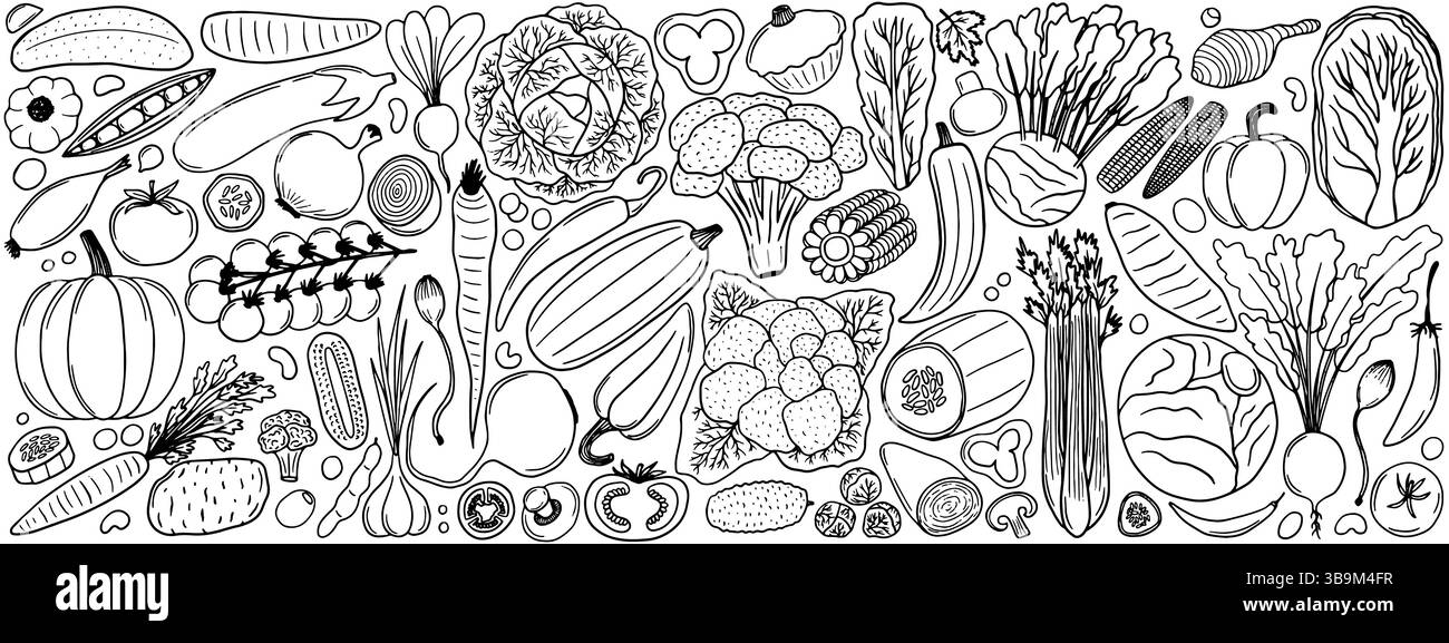 Vegan salad green vegetables Black and White Stock Photos & Images - Alamy