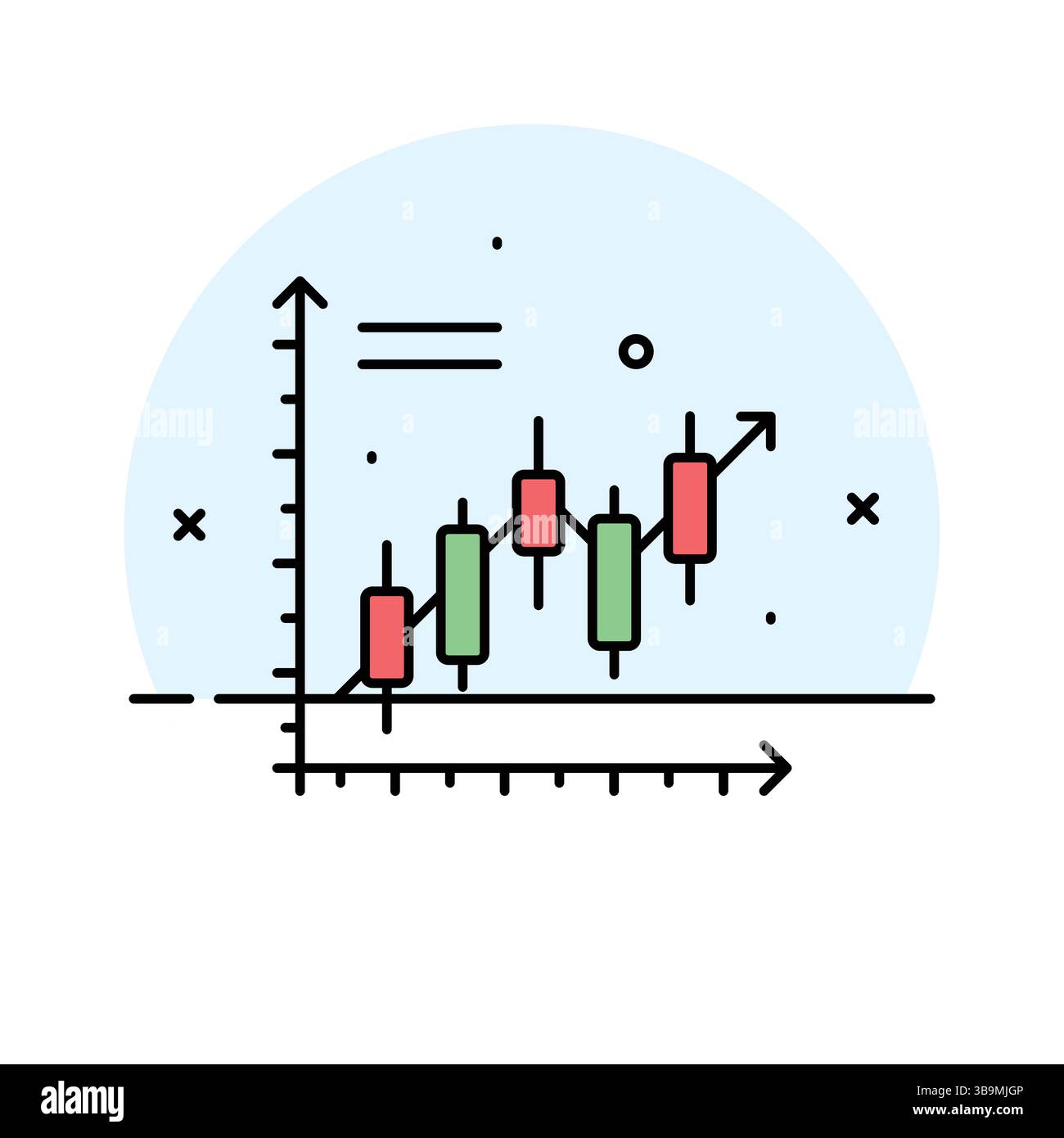 Candlestick analysis vector design isolated on white background Stock ...
