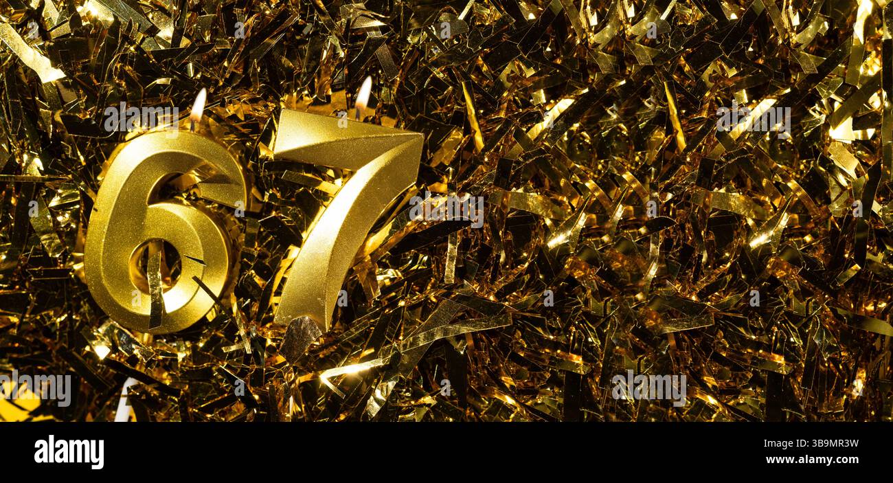 Golden number 67 sixty hi-res stock photography and images - Alamy