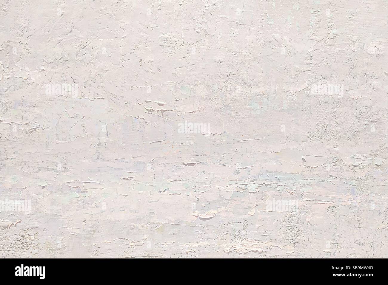 Rough large light brushstrokes of oil paint on canvas. Artistic vintage background for in design. Stock Photo