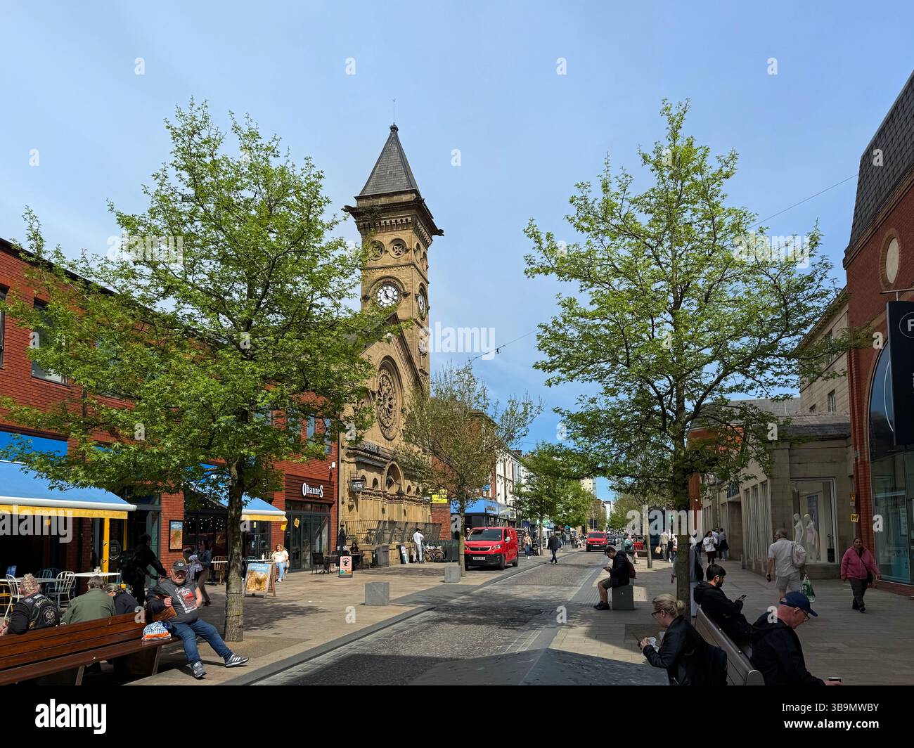 Fishergate in Preston city centre - Smartphone Captured Stock Image