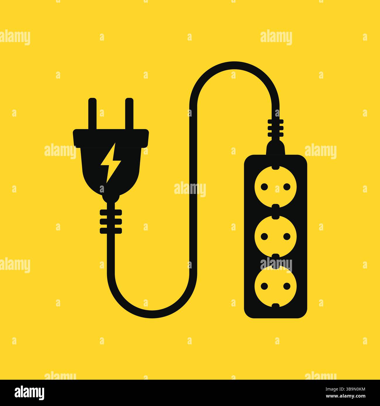 Electric socket icon in flat style. Connection and disconnection vector ...