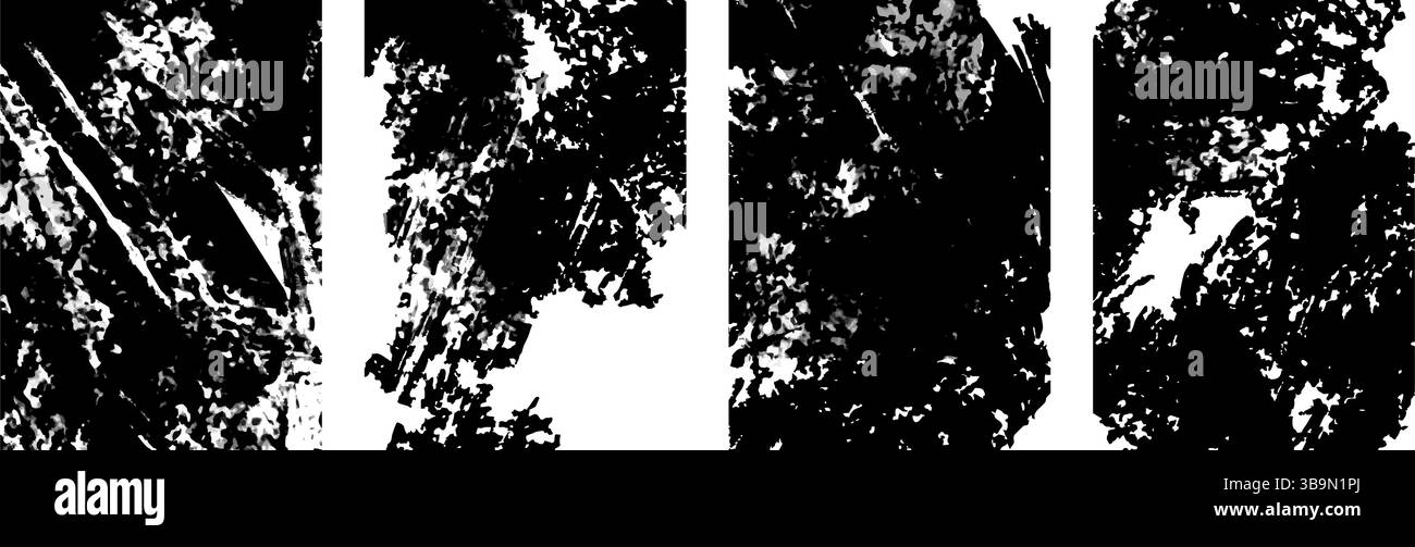 Grunge frame border textures. brush border overlay frames Stock Vector ...