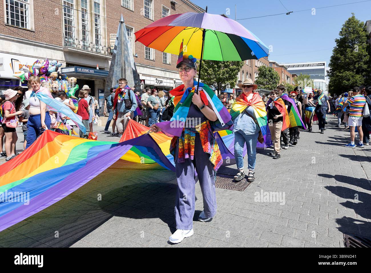 Exeter Uk 10th May 2025 Thousands Of People March Through Exeter As