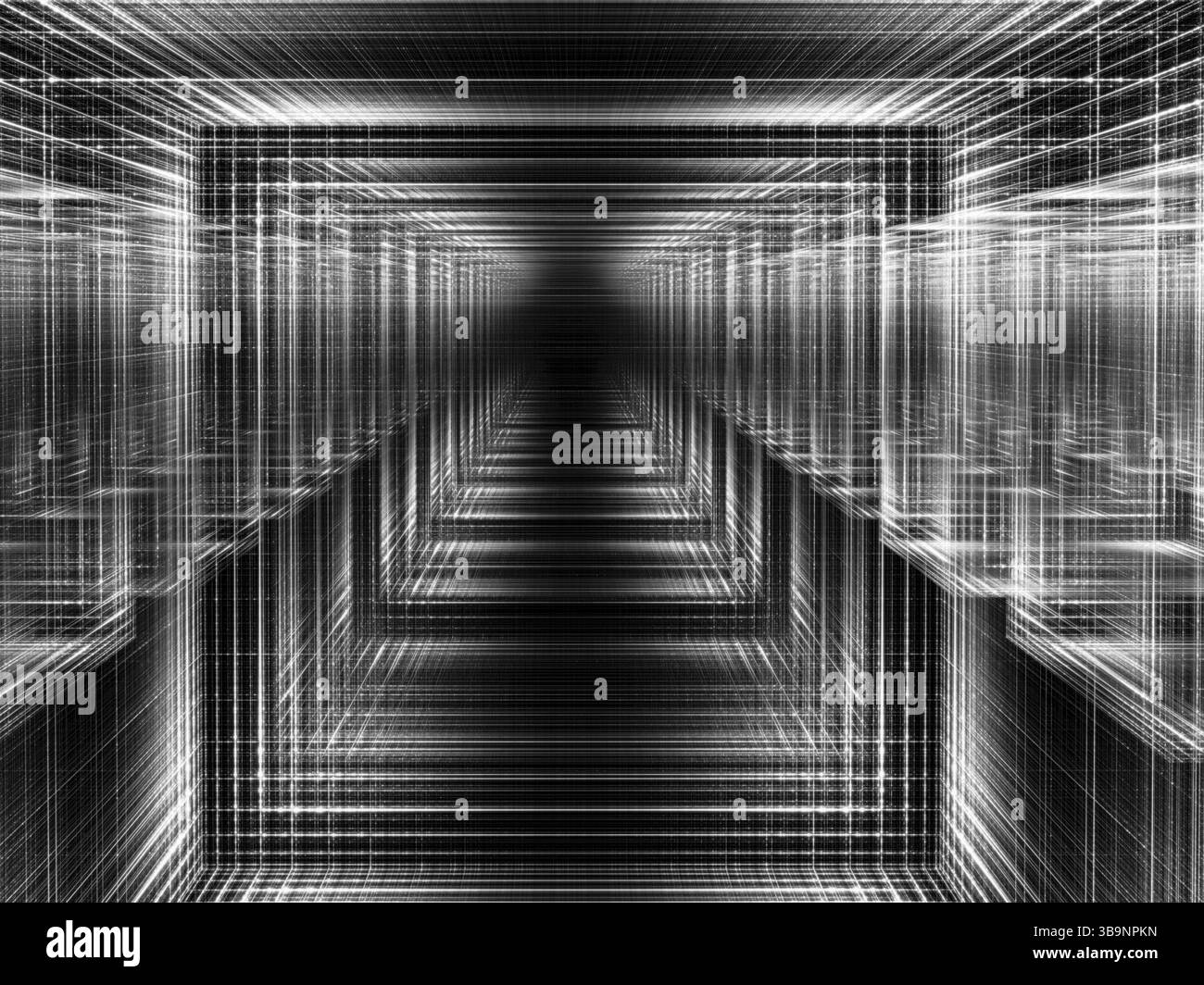 Abstract futuristic portal digitally Black and White Stock Photos ...