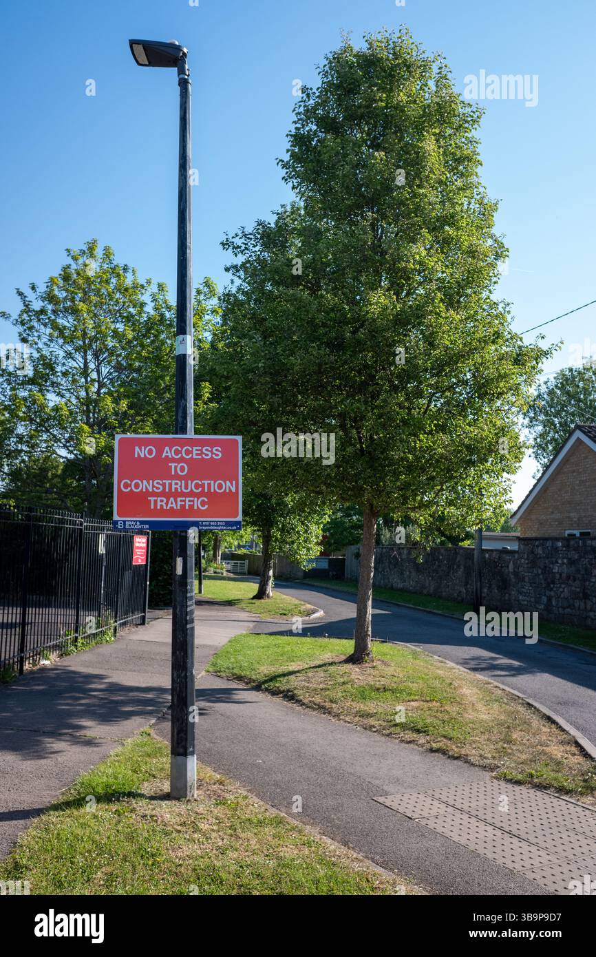 May 2025 - Sign saying No Access for Construction Traffic Stock Photo ...