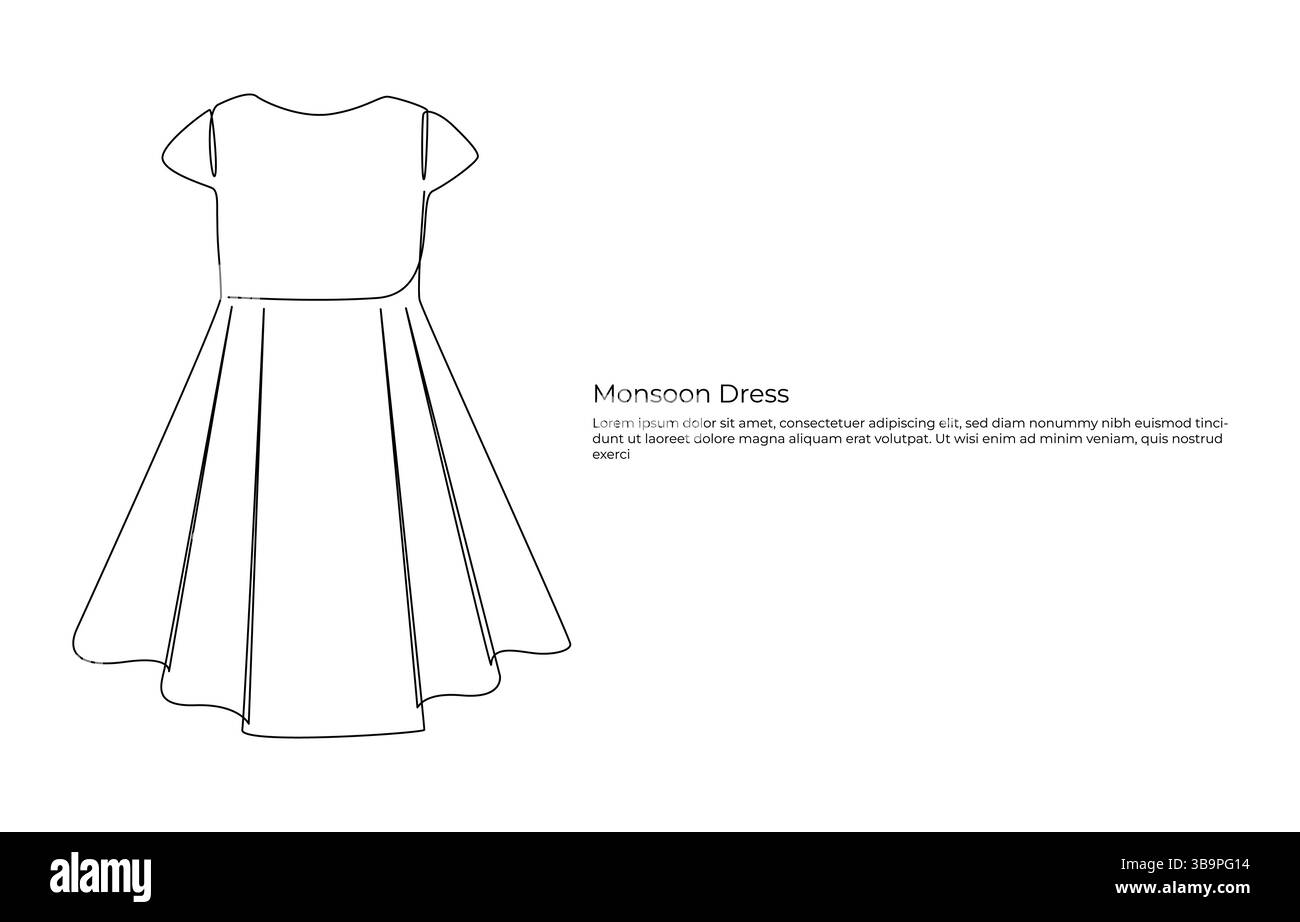 Line drawing dress Stock Vector Images Alamy