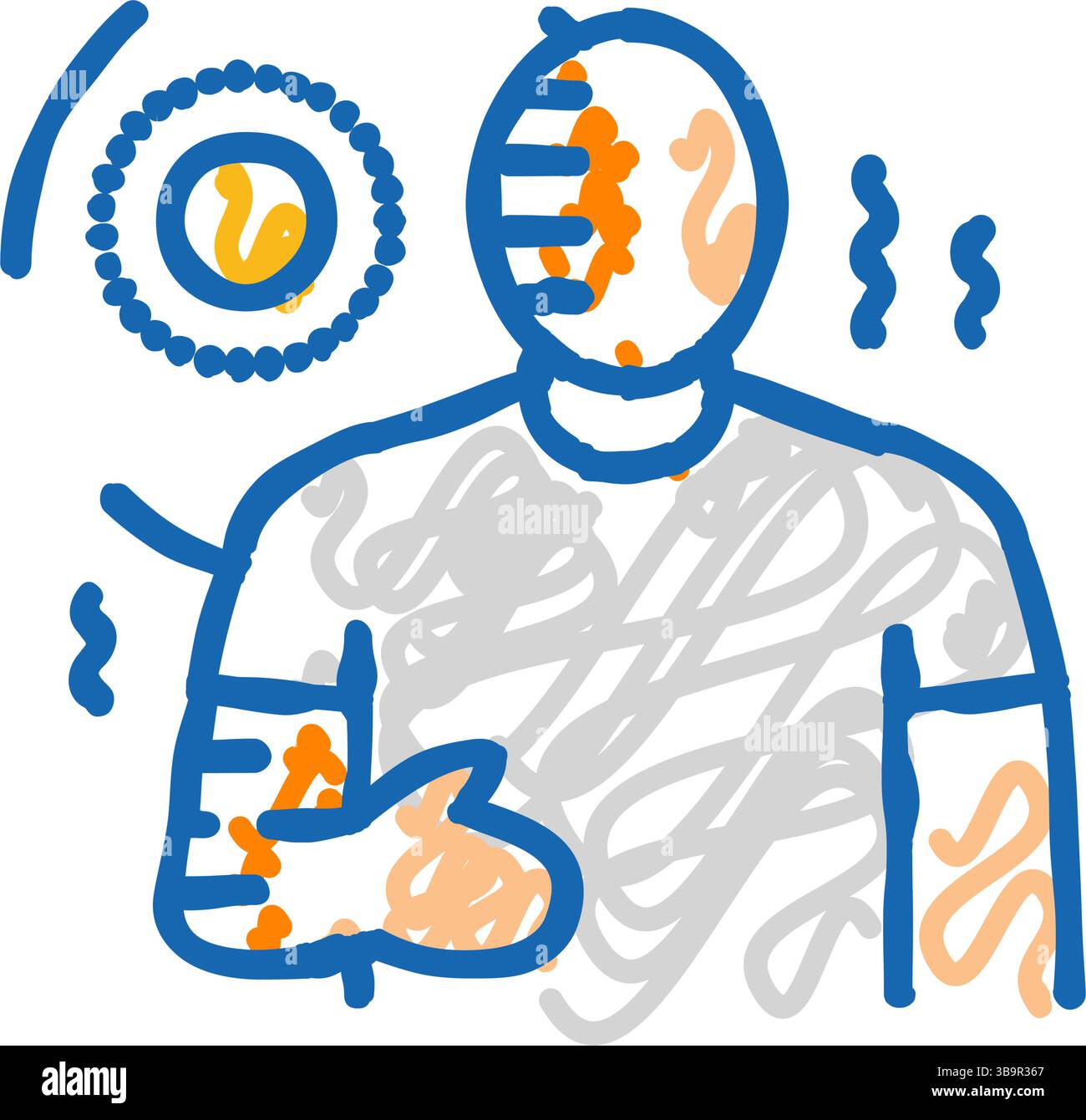 sunburn hot icon doodle illustration Stock Vector Image & Art - Alamy