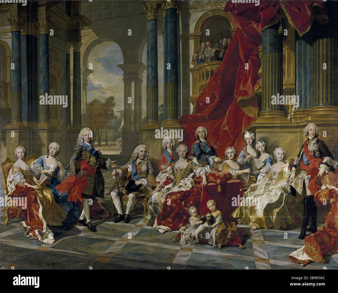 Philip V of Spain's family by Louis-Michel van Loo Stock Photo - Alamy