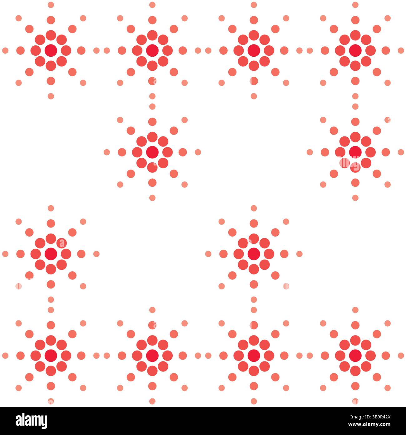 Seamless pattern with red hexagons on a white background Stock Vector