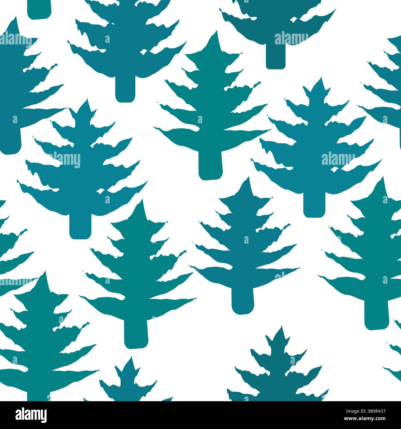 Seamless pattern with pine trees silhouettes. Vector illustration. Stock Vector
