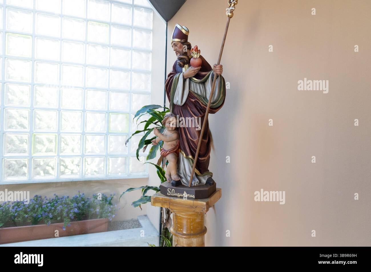 Statue of Saint Augustine inside the Augustinian College of Santa ...