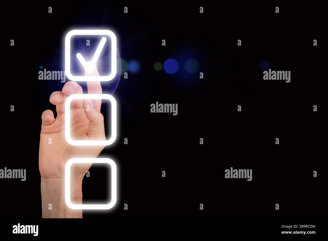 Glowing task list hi-res stock photography and images - Alamy