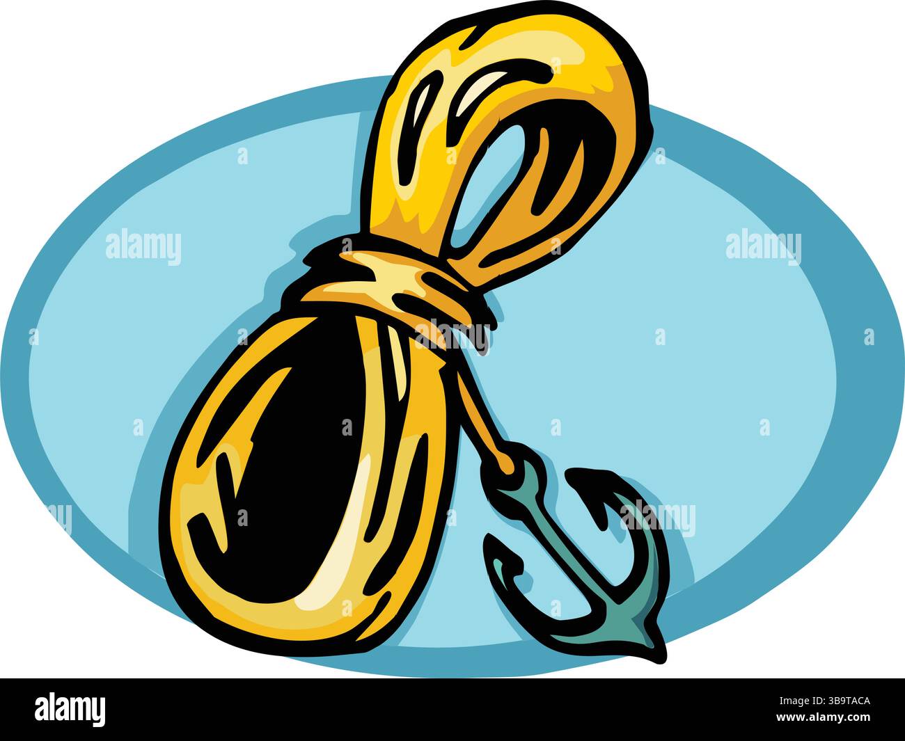 Polish steel anchor with twisted rope maritime hope symbol 3d realistic ...