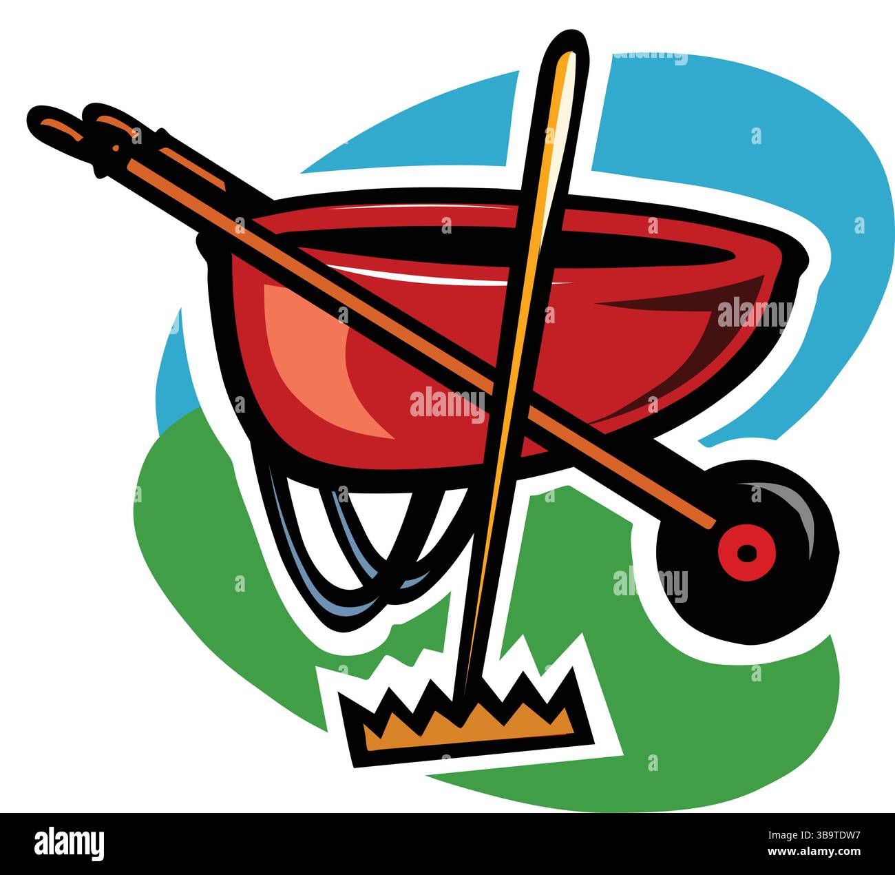 Shows a rake Stock Vector Images - Alamy