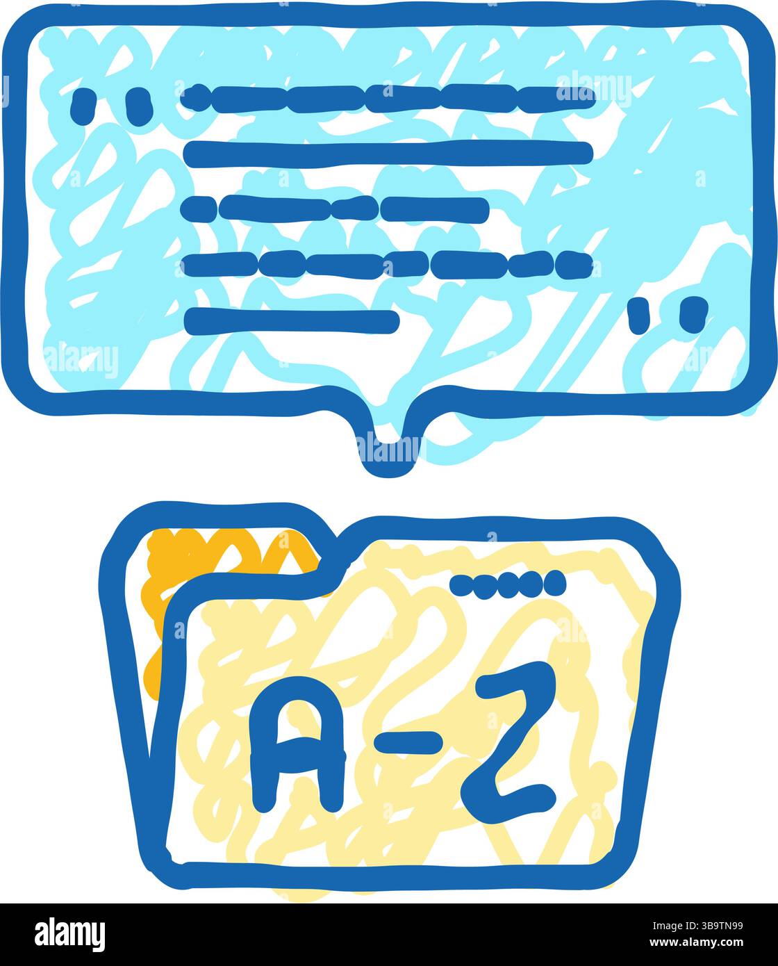 language proficiency interview job icon doodle illustration Stock ...