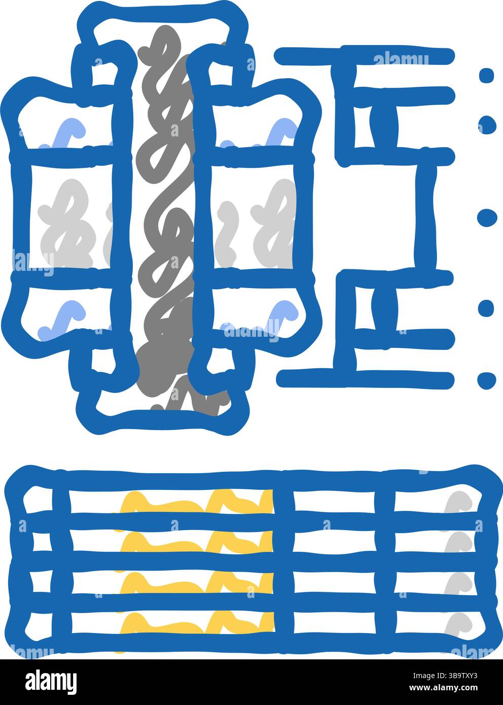 tolerance analysis mechanical engineer icon doodle illustration Stock ...