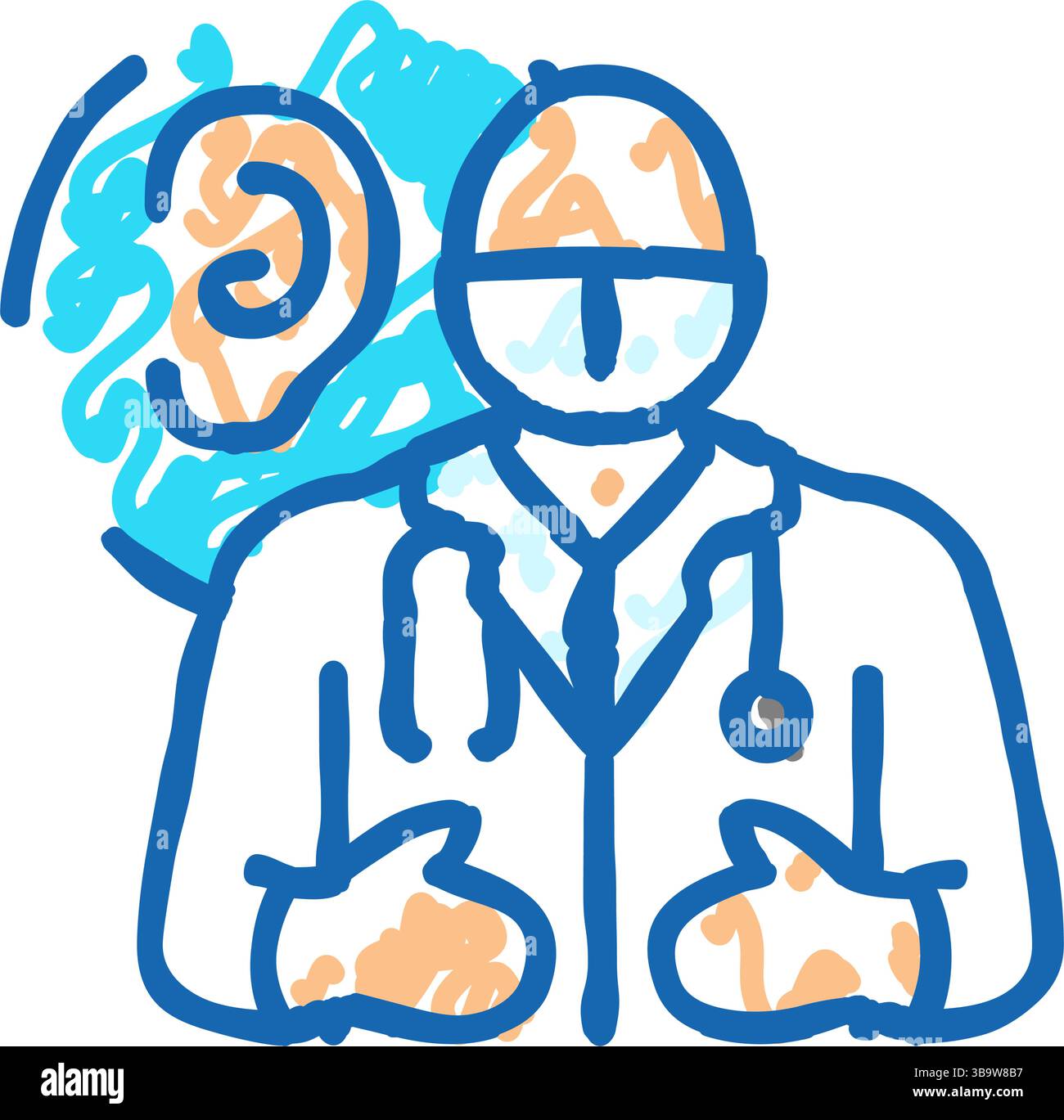 audiologist doctor icon doodle illustration Stock Vector Image & Art ...