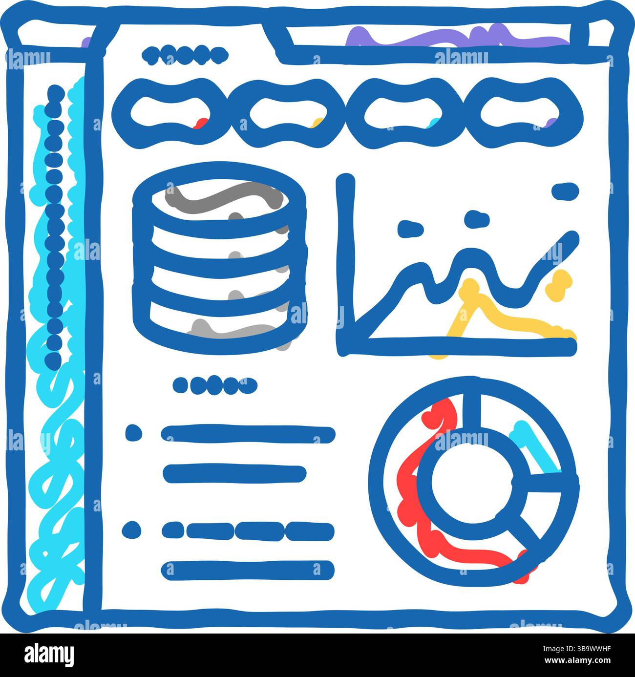 database dashboard icon doodle illustration Stock Vector Image & Art ...